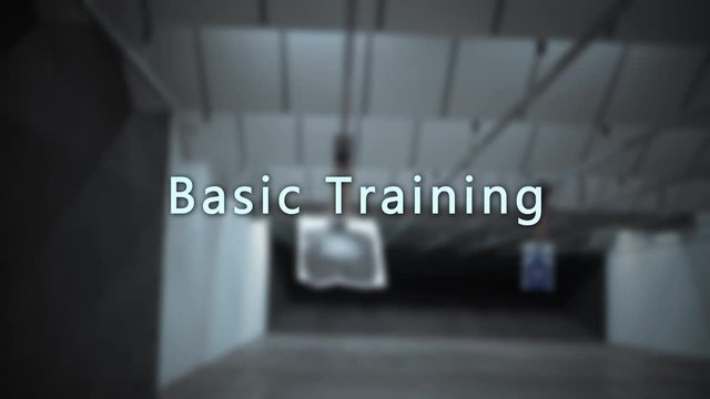 Gun Firing Range Typography - Basic Training