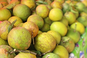 Orange fruit at market