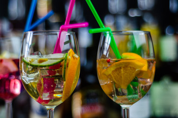 fresh and refreshing cocktails based on gin, a distinctive herbal flavor