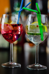 fresh and refreshing cocktails based on gin, a distinctive herbal flavor