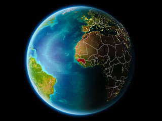 Guinea in the evening