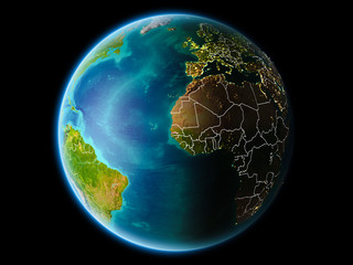 Gambia in the evening