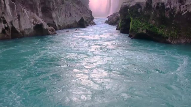 Cascada Tamul and Tampaon river - Huasteca potosina, Mexico