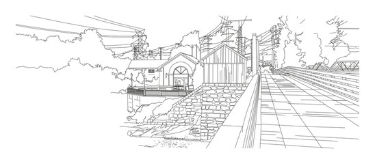 Naklejka premium ColumbiaSC-CanalRiverfrontPark