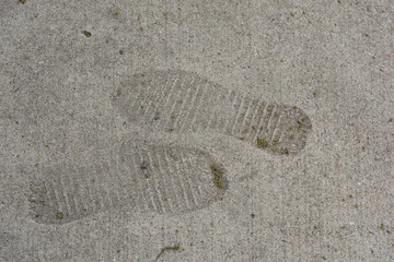 Sidewalk Shoeprints 