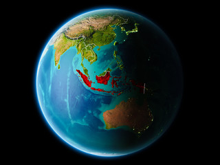Indonesia in the evening