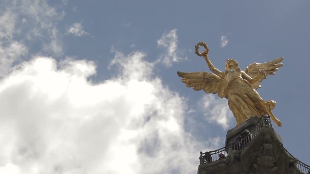 Independence angel Monument - Mexico City sunny day
