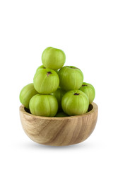 Indian gooseberry isolated on white background