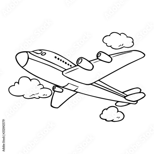 Aeroplane Cartoon Images Black And White Adsleaf Cute Airplane Cartoon Ilration Isolated On White Background For