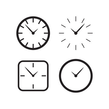 Wall clock logo design template