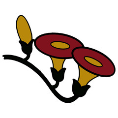 + ### cartoon illustration isolated on brown background + ### Flower cartoon illustration isolated on white background for children color book