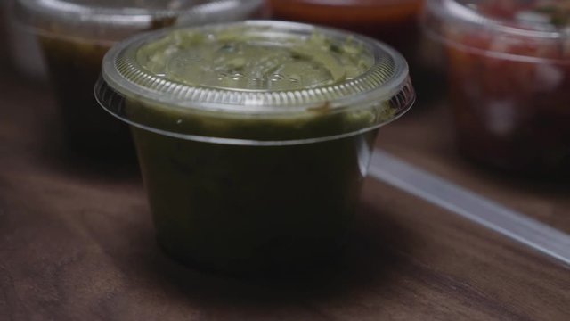 Slow motion chipotle salsa video in 4K