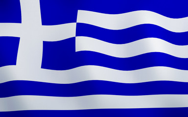 3D Flag of Greece.