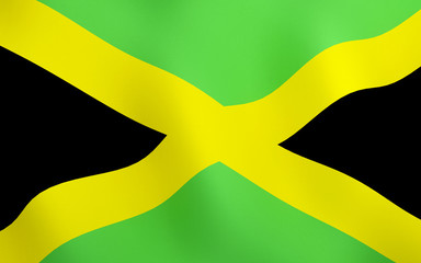 3D Flag of Jamaica.