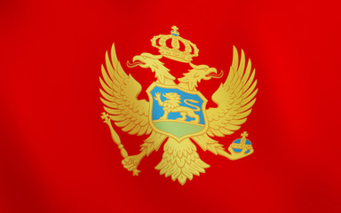 3D Flag of Montenegro.