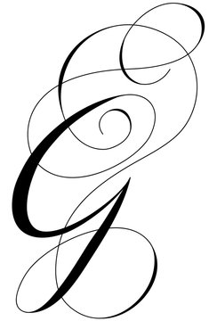 recommend clip art: Calligraphy Alphabet Letter G