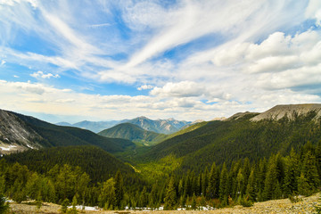 Fototapeta na wymiar Valley View from Mountain Summit