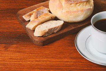 Coffe with bread