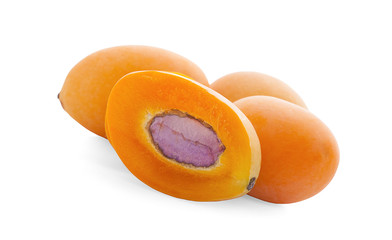 sweet Marian plum thai fruit isolated on white background