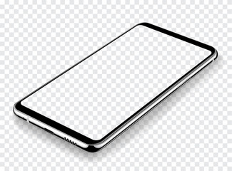 Smartphone mockup transparent screen