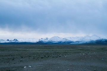 view of snow mountain, Tibet