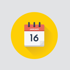 Day calendar with date January 16.