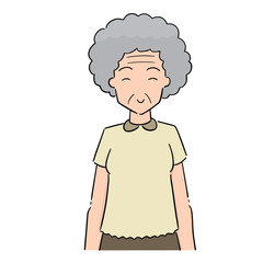 vector of elder woman