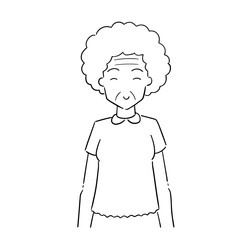 vector of elder woman