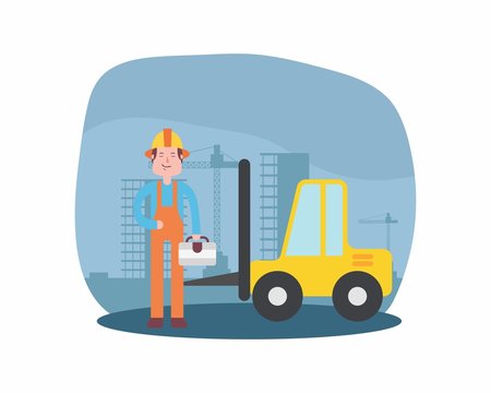 recommend clip art: construction worker foreman builder construction site engineer contractor cartoon character