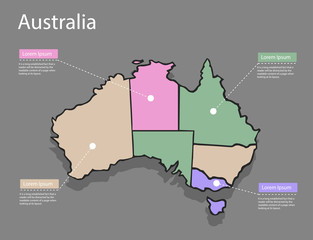 Map Australia concept.