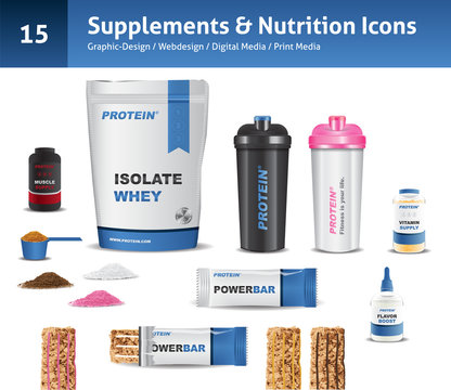 Supplements & Nutrition Icons (15)