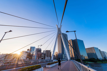 中央大橋の夕景