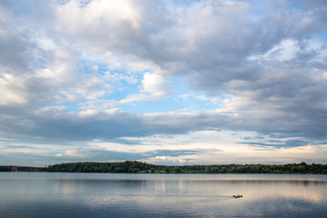 Summer sunset over the lake