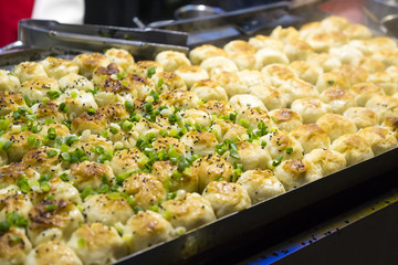 Chinese pan fried pork dumpling