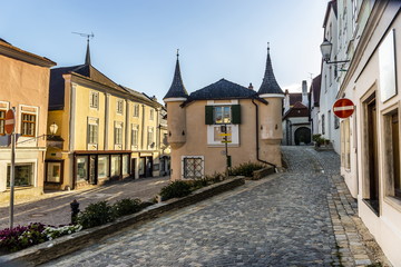 Street in Melk town in Austria