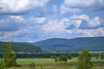 Plain away mountains