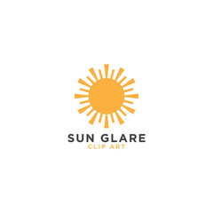 Sun glare graphic design template