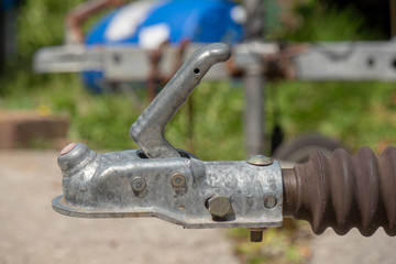 Close-up trailer hook for boats or other