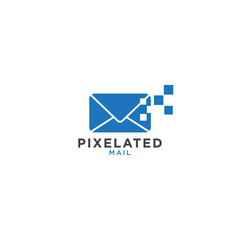 Fototapeta premium Pixel mail graphic design template