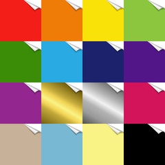 Color Paper With Corners Set