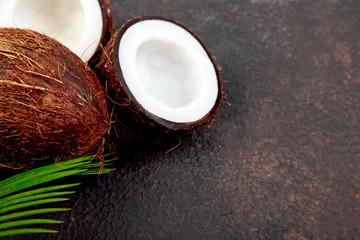 Fototapeta na wymiar Fresh Coconut Food concept.