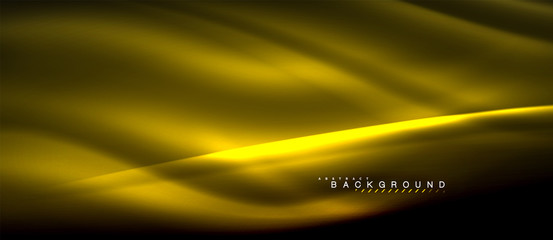 Neon glowing lines, magic energy space light concept, abstract background wallpaper design