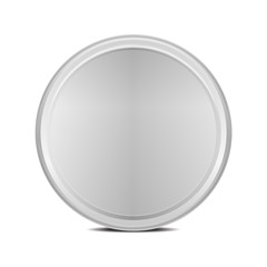 White carton cheese package, with triangles pack. Vector illustration. Realistic mockup template. Front view