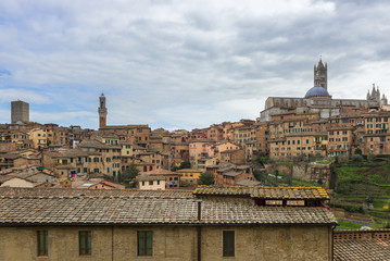 Fototapeta premium Panoramic view of Siena, Tuscany, Italy