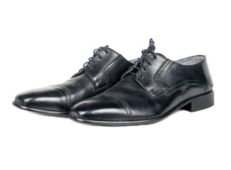 Black leather shoes