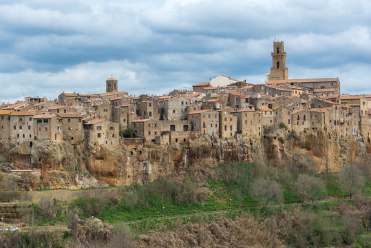 Panoramic view of Pitigliano, Tuscany, Italy