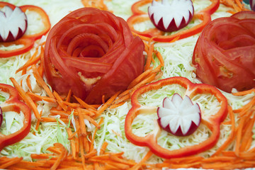 beautifully decorated delicious vegetable salad