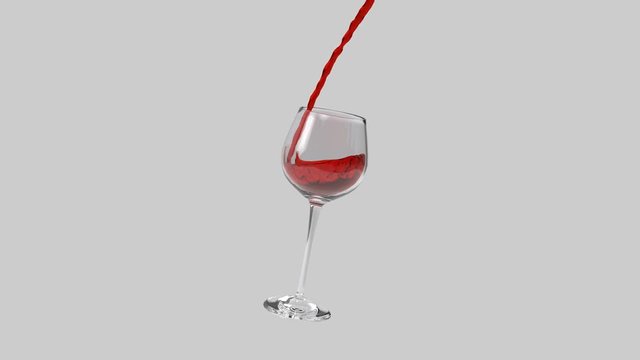 Vino rosso che viene versato in un bicchiere