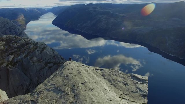 Pulpit Rock, Norway Aerial, Preikestolen