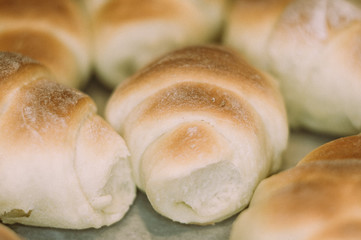 Homemade croissants with sweet filling
